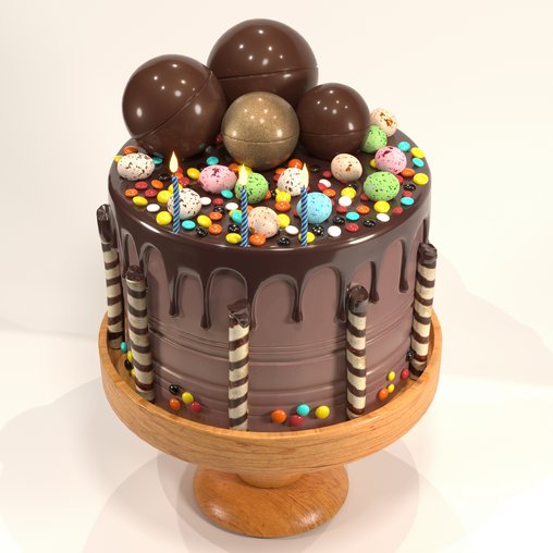 Birthday_Cake 3d model Download Maxve