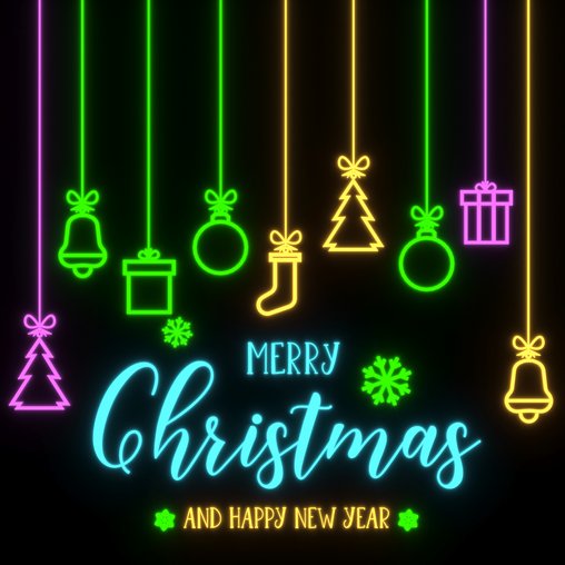 Neon Light Christmas Set3 3d model Download Maxve
