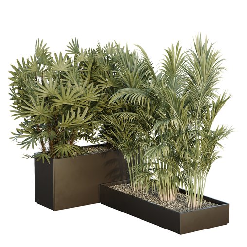 HQ Tree and bush garden box outdoor VOL 44 3d model Download Maxve