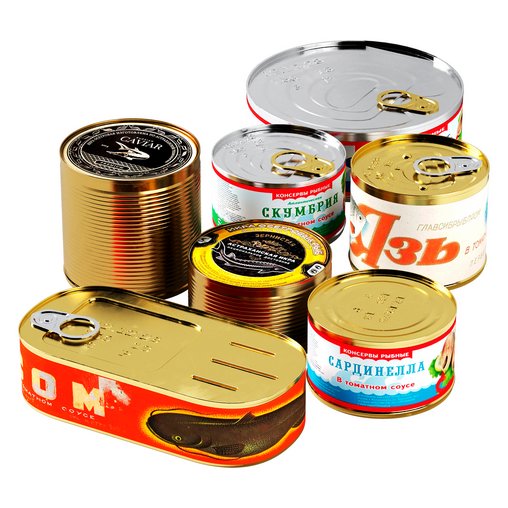 Canned fish 3d model Download Maxve