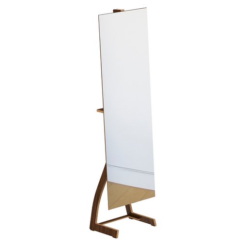 Bend | Tall Floor Mirror 3d model Download Maxve