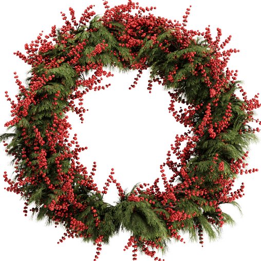Christmas Wreath Set3 3d model Download Maxve