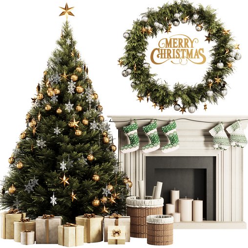 Christmas Tree Set2 3d model Download Maxve