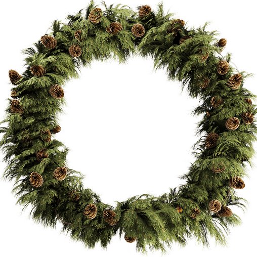 Christmas Wreath Set4 3d model Download Maxve