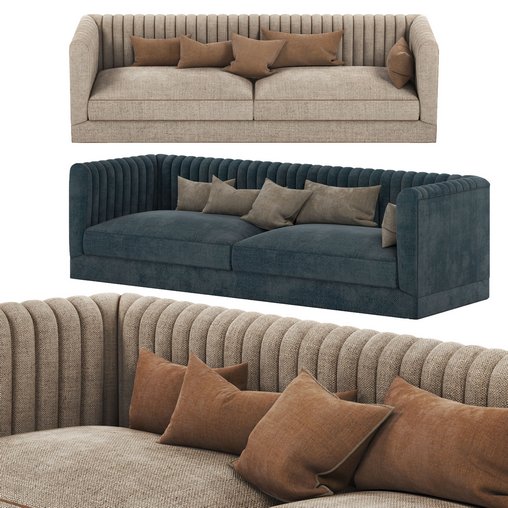 fabric sofa 3d model Download Maxve