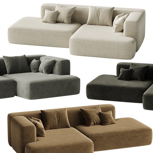 Modular sofa 1 3d model Download Maxve