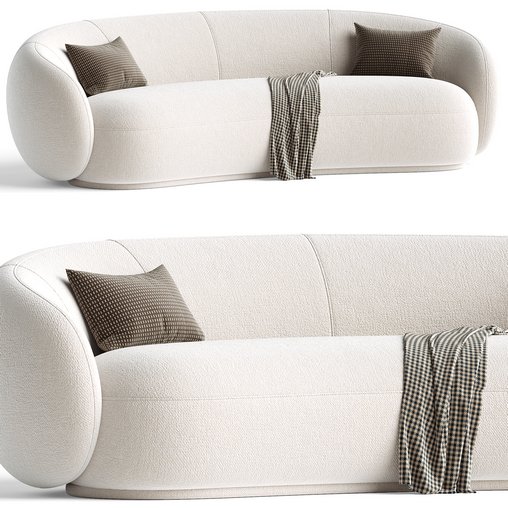Cashew sofa 3d model Download Maxve