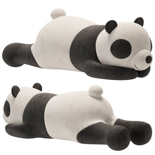 Sleeping Plush Panda Toy 3d model Download Maxve