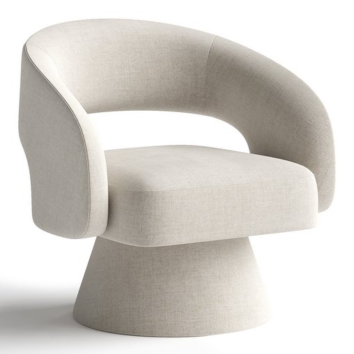 Bhupendra Swivel Accent Chair 3d model Download Maxve
