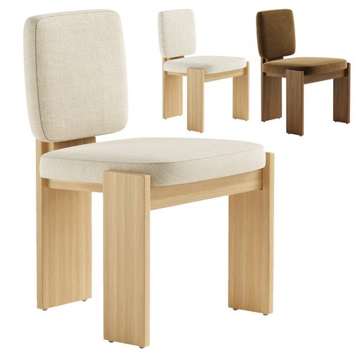 Mats Three Legged Dining Chair 3d model Download Maxve