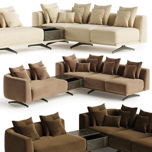 Endless 3 sofa 3d model Download Maxve