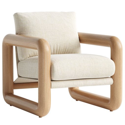 Romeo Chair-Bergamo Parchment 3d model Download Maxve