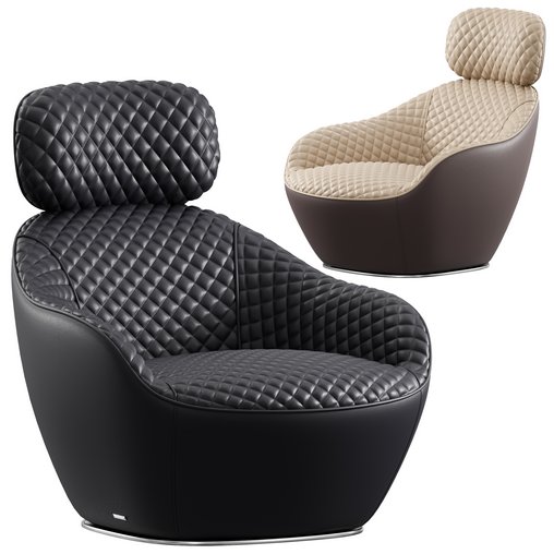 Roche Bobois Bergamote armchair 3d model Download Maxve