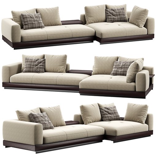 Sofa Connery By Minotti 3d model Download Maxve