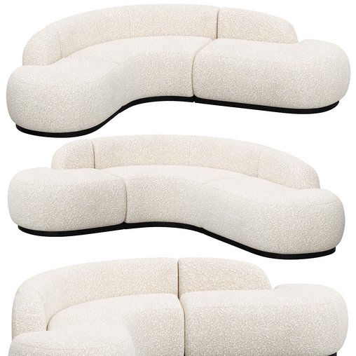 Cream Boucl  Modular Sofa | Eichholtz Bj??rn 3d model Download Maxve