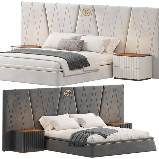 Morocco Bed by Elve luxory 3d model Download Maxve