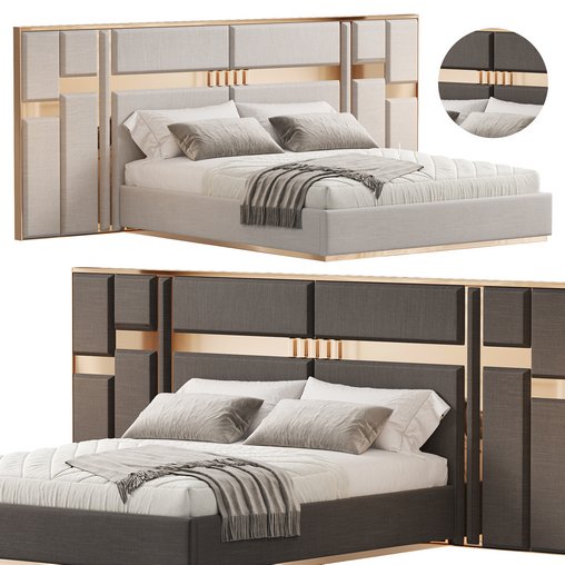 Berlis Modern Bed 3d model Download Maxve