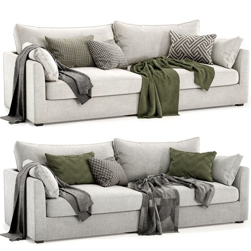 Ashlee 3.5 seat sofa 3d model Download Maxve