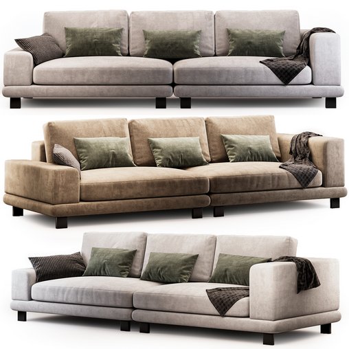 Sofa Di Angelo from Eichholtz 3d model Download Maxve