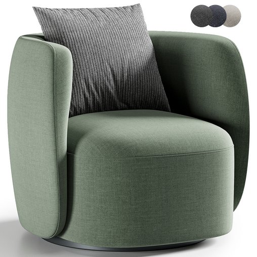 Menik armchair by Divan.ru 3d model Download Maxve