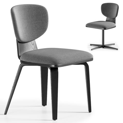 Olos Chair set by bonaldo 3d model Download Maxve