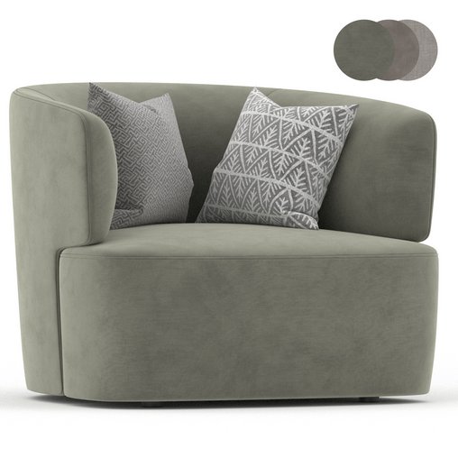 Elain Molteni armchair 2 3d model Download Maxve