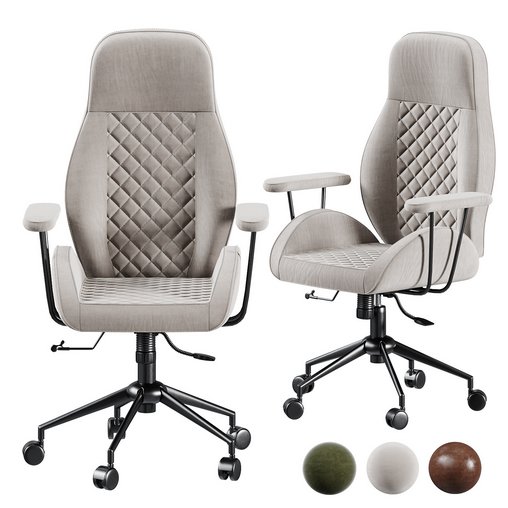 THEETAYY Mid Century Office Chair 3d model Download Maxve