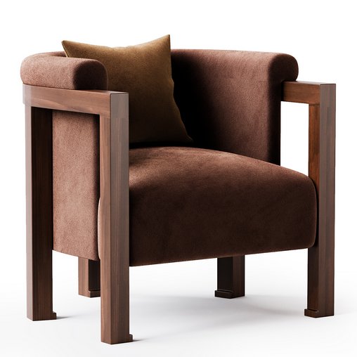Tagore armchair 3d model Download Maxve