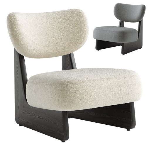 Solange Performance Boucle Chair 3d model Download Maxve