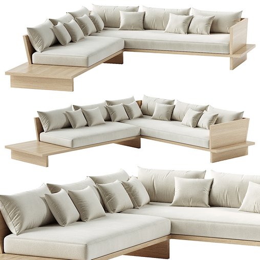 Muir Sectional Sofa 3d model Download Maxve