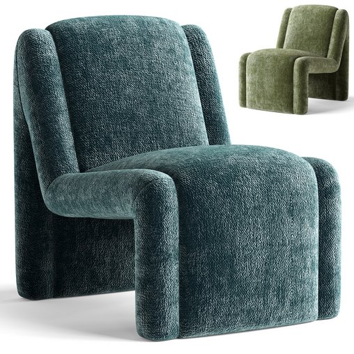 McCall Chenille Accent Chair 3d model Download Maxve