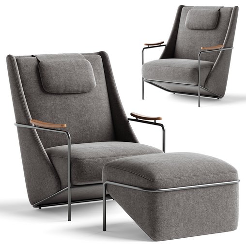Esdra armchair 3d model Download Maxve