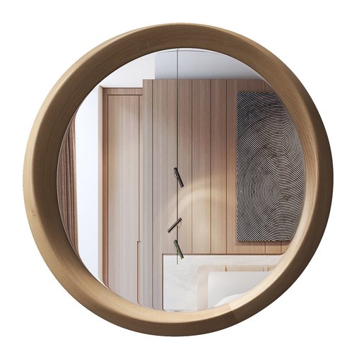 Wooden Frame Mirror 3d model Download Maxve