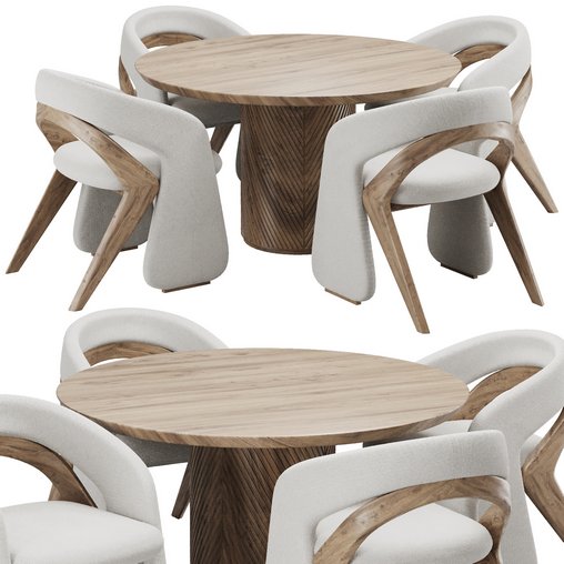 Dinning chair and table37 3d model Download Maxve