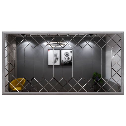 Beveled decorative mirror 102 3d model Download Maxve