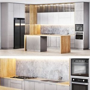 Kitchen02 3d model Download Maxve