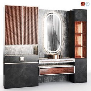 Bathroom furniture 5 3d model Download Maxve