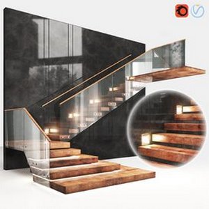 Staircase02 3d model Download Maxve