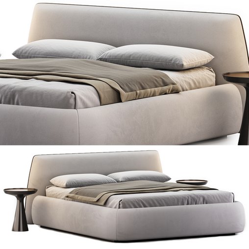 Bed Slimbed by Boca 3d model Download Maxve