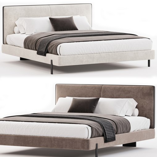 HOUSTON Bed by Diotti 3d model Download Maxve
