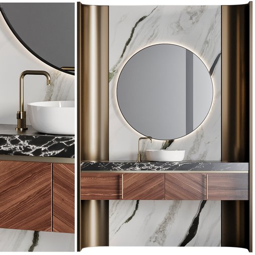 Bathroom Furniture 65 3d model Download Maxve
