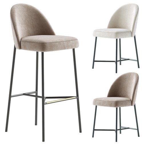 BANE Barstool & BANE Chair 3d model Download Maxve