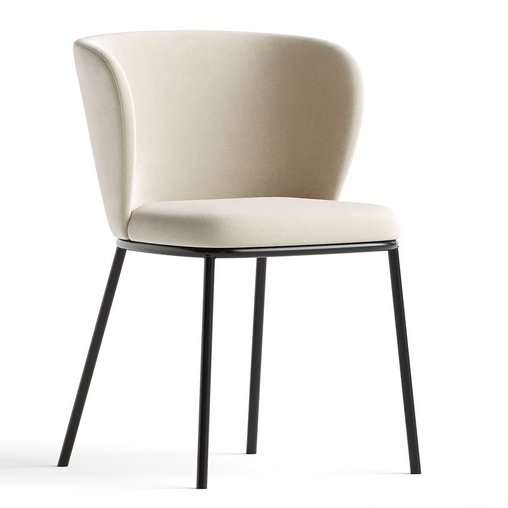 Ciselia Chenille Chair 3d model Download Maxve