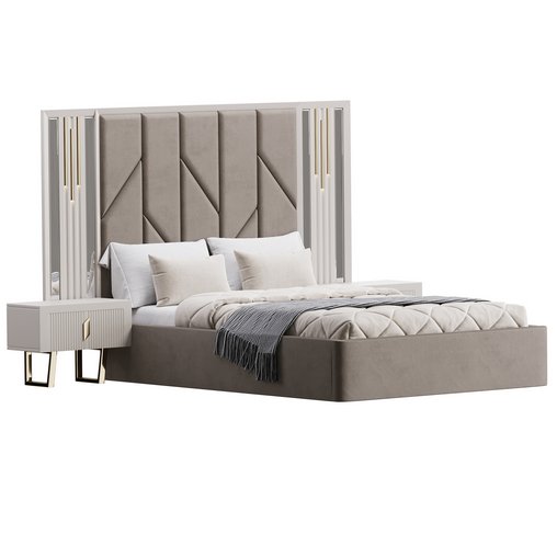 SHIMMY BEDROOM SET bed 3d model Download Maxve