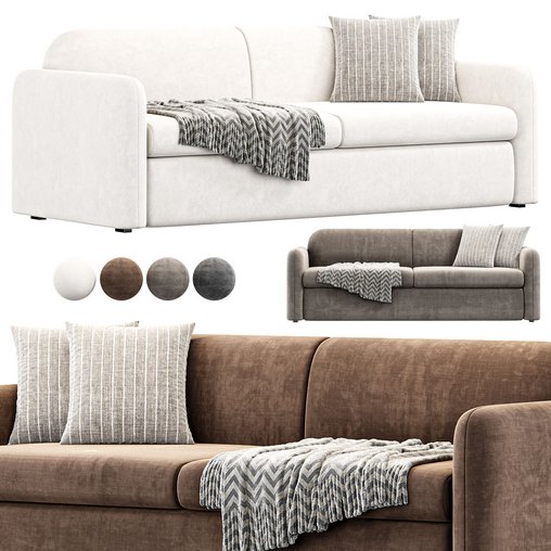 Lilia Storage Sofa By Westelm 3d model Download Maxve