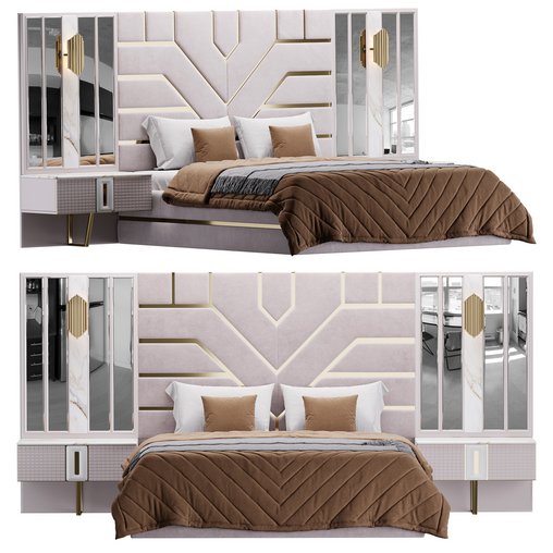 La Blanc Bedroom set 3d model Download Maxve