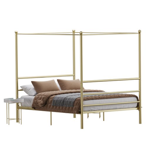 Mainstays Metal Canopy bed 3d model Download Maxve