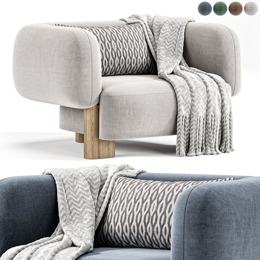 Arklow armchair by Divan 3d model Download Maxve