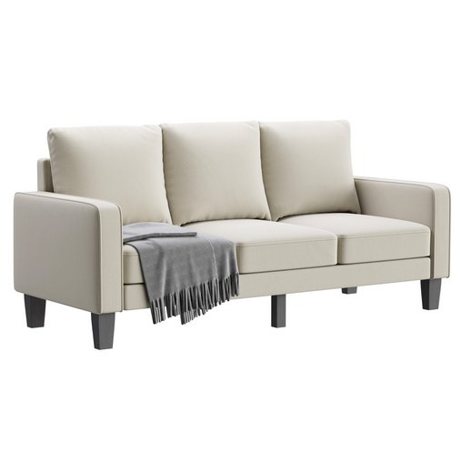 3-Seats Upholstered sofa 3d model Download Maxve