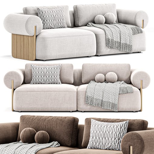 Solange Performance Boucle Sofa by Castlery 3d model Download Maxve
